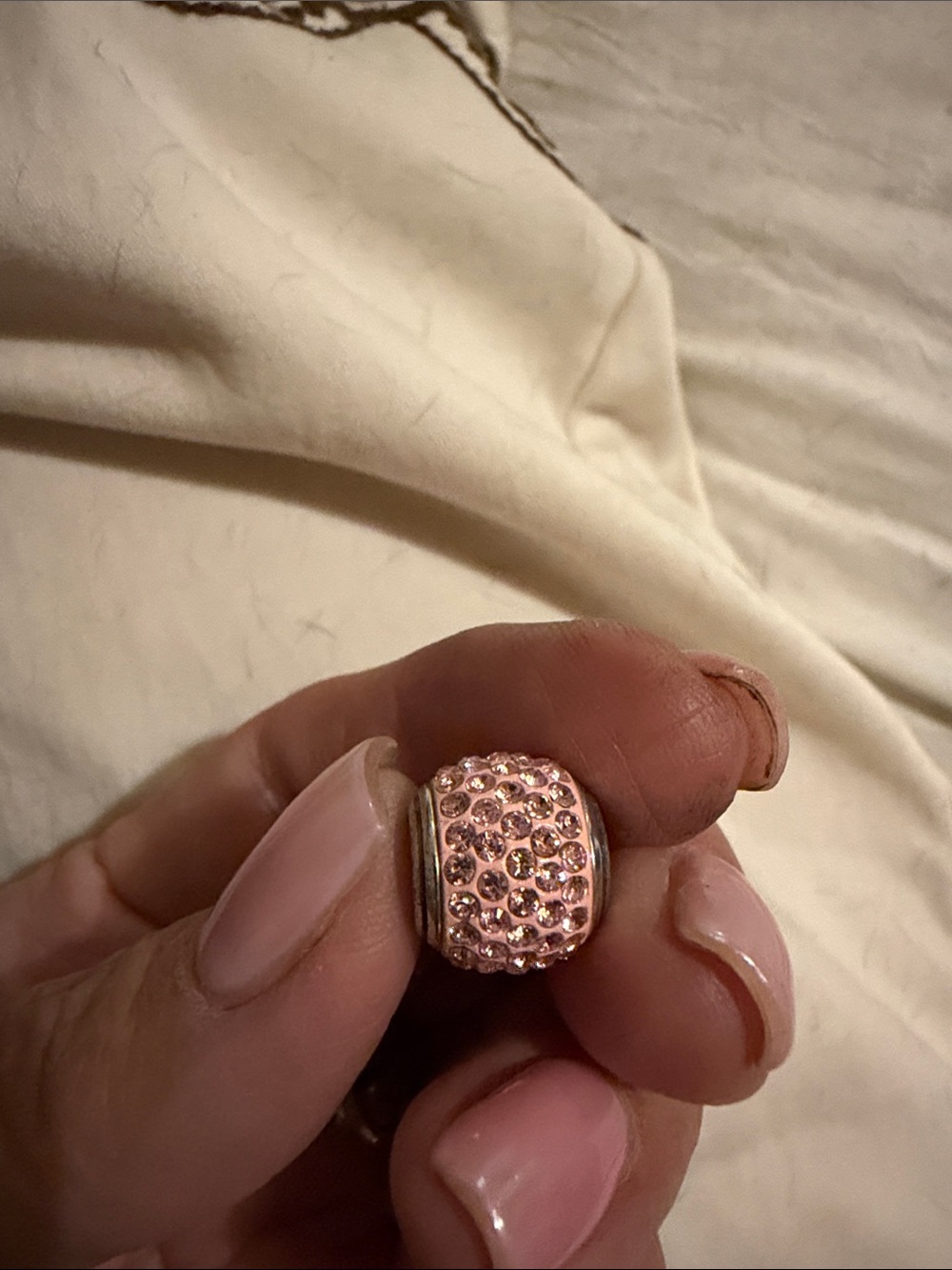 Brighton Pink Crystal Heart Charm and two beads - Picture 3 of 7